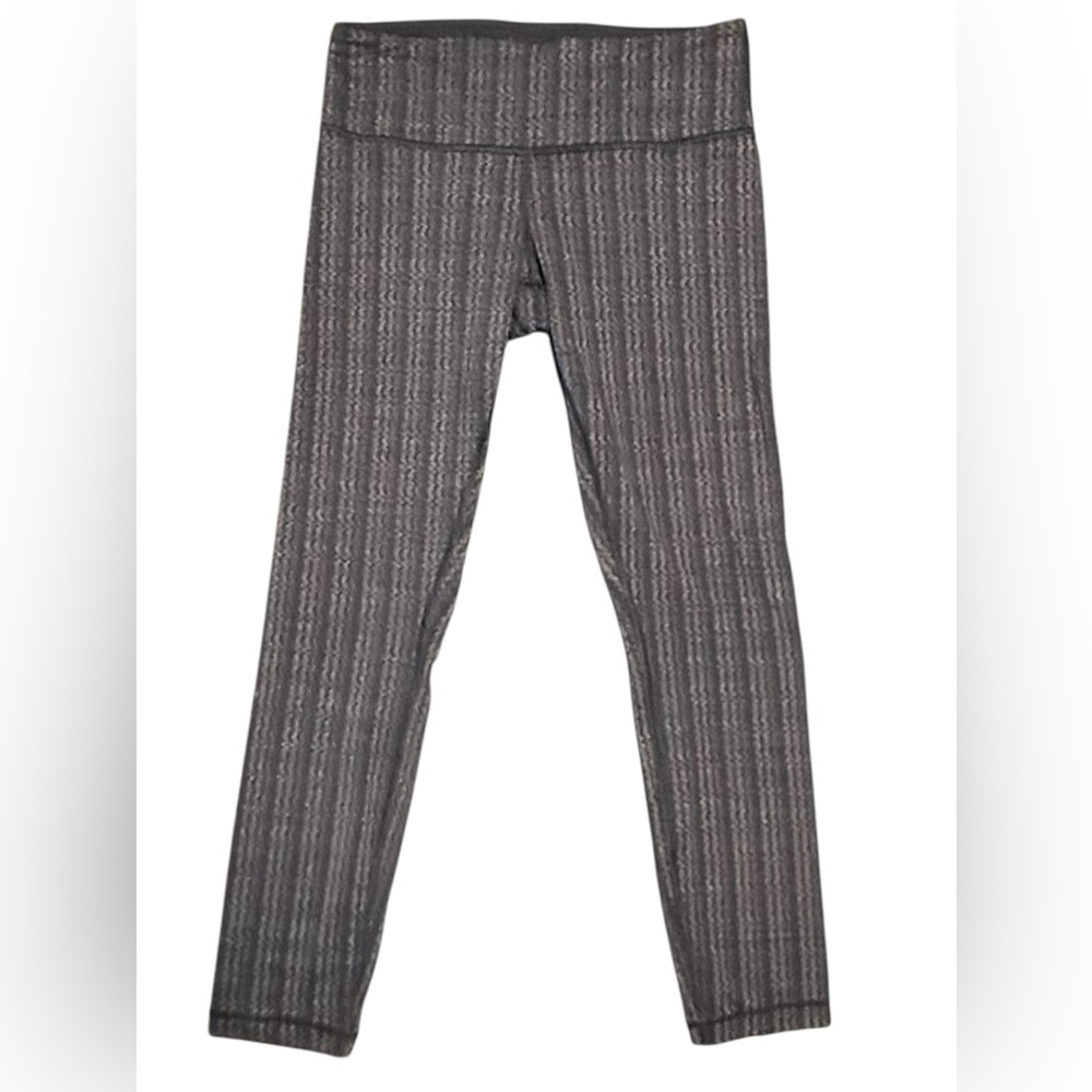 Black and Gray Lululemon Leggings - Size 6 - Like New